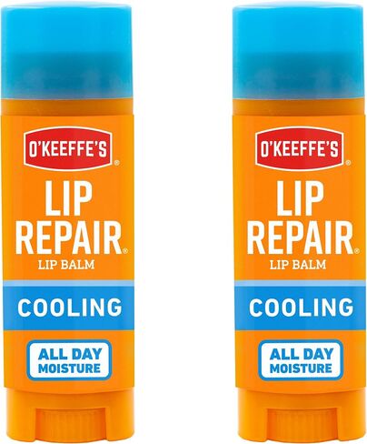 O'Keeffe's Cooling Relief Lip Repair Lip Balm for Dry, Cracked Lips, Stick, (Pack of 3) in Saudi Arabia