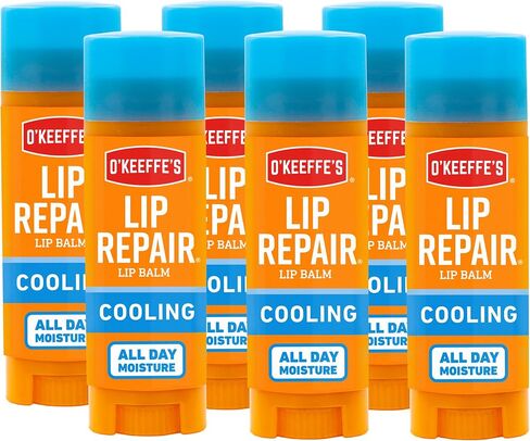 O'Keeffe's Cooling Relief Lip Repair Lip Balm for Dry, Cracked Lips, Stick, (Pack of 3) in Saudi Arabia