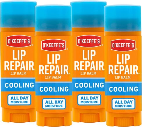 O'Keeffe's Cooling Relief Lip Repair Lip Balm for Dry, Cracked Lips, Stick, (Pack of 3) in Saudi Arabia