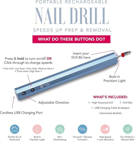 ريفيل نيل مبرد اظافر محمول قابل لاعادة الشحن in Kuwait