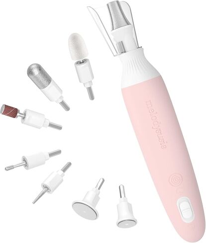 Melodysusie Professional Pedicure Kit Nail Drill Set, Electronic Cordless Foot File Dead Skin Calluses Corns Remover Thick Toenail Grinder, Pedicure Manicure Nail Care Tools, Pink in Saudi Arabia
