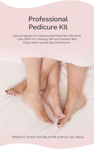Melodysusie Professional Pedicure Kit Nail Drill Set, Electronic Cordless Foot File Dead Skin Calluses Corns Remover Thick Toenail Grinder, Pedicure Manicure Nail Care Tools, Pink in Saudi Arabia