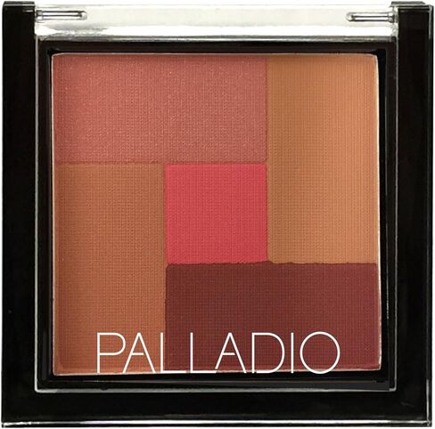 Palladio 2-In-1 Mosaic Blush and Bronzer, Silky Smooth Face Makeup Pressed Powder, Five Color Hues from Shimmering Pinks to Golden Browns, Rich Pigmented Shades, Flawless Finish, Desert Rose, 0.3 Oz in Saudi Arabia
