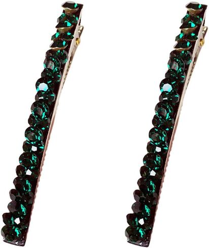 2 Pcs Shiny Rhinestone Diamond Hair Barrette Clip Hair Pin Hair Clip Bobby Pins Duckbill Alligator Clip Pin Hair Accessories for Women Girls (Blue) in Saudi Arabia