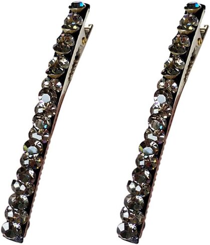 2 Pcs Shiny Rhinestone Diamond Hair Barrette Clip Hair Pin Hair Clip Bobby Pins Duckbill Alligator Clip Pin Hair Accessories for Women Girls (Blue) in Saudi Arabia