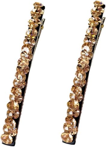 2 Pcs Shiny Rhinestone Diamond Hair Barrette Clip Hair Pin Hair Clip Bobby Pins Duckbill Alligator Clip Pin Hair Accessories for Women Girls (Blue) in Saudi Arabia
