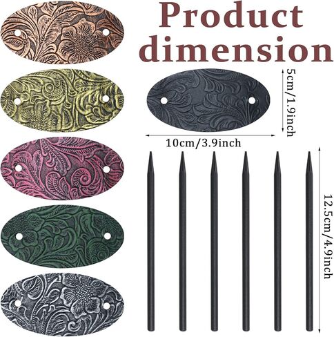 6 Pieces Leather Hair Barrette with Stick Leather Hair Accessories Hair Barrettes Stick Hair Clip Hair Stick Ponytail Hair Pin for Women Long Hair in Kuwait