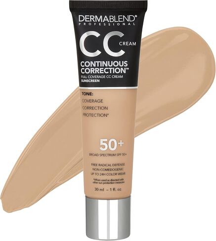 كريم أساس Dermablend Continious Correction Tone-Evening CC Cream SPF 50+، مكياج أساس بتغطية كاملة ومصحح للألوان، خالي من الزيوت in Kuwait