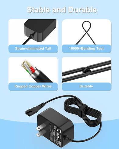 VHBW 1.9V Charger for Panasonic ER-GB80 ER-GB70 ER-GB60 ER-GK80-S Beard Hair Trimmer RE9-45 RE9-52 RE9-70 RE9-86 RE9-46 RE9-49 RE9-76 RE9-52 RC3-27 RC3-32 Panasonic Trimmer Charger Cord (UL Listed) in Saudi Arabia