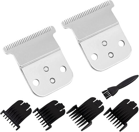مجموعة شفرات T بديلة لشفرات Andis D7/D8 الفولاذية، متوافقة مع ماكينة قص الشعر Andis Slimline Pro Li D7/D8 (فضي) in Kuwait