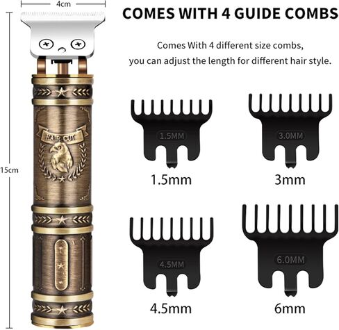 ماكينة تشذيب الشعر بدون اسلاك على شكل حرف T للرجال، ماكينة حلاقة الشعر على شكل حرف T، مجموعة قص الشعر بدون فراغات مع شاشة LED مع 4 امشاط in Kuwait