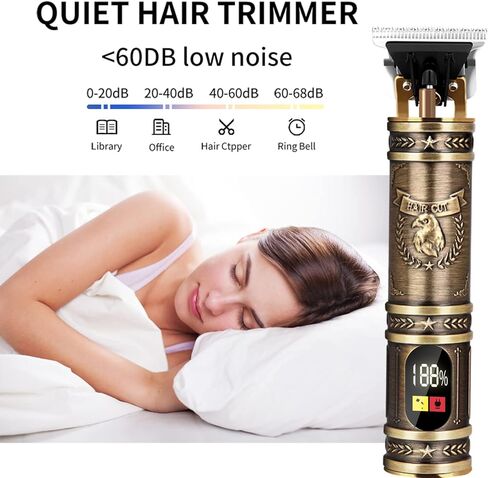 ماكينة تشذيب الشعر بدون اسلاك على شكل حرف T للرجال، ماكينة حلاقة الشعر على شكل حرف T، مجموعة قص الشعر بدون فراغات مع شاشة LED مع 4 امشاط in Kuwait