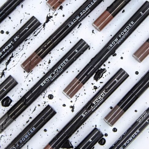 Nouba Waterproof Brown Brow Powder Pencil - Long Lasting Eyebrow Definer Makeup Filler Compact Pomade Stick Eye Shadow For Tinting, Sculpting, Contouring, Full, Defined, Buildable Eyebrows (Color 2) in Saudi Arabia