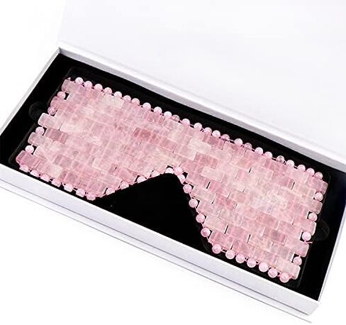 Rose Quartz Jade Mask - Healing Stone, Anti-Wrinkle, Reduces Puffiness, Tension And Headaches., M in Saudi Arabia