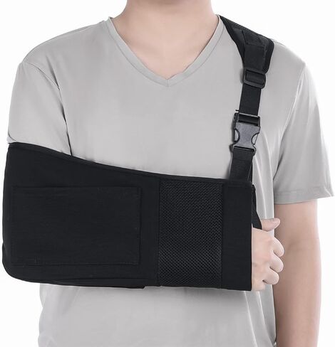 حبال للذراع نحو السماء، حزام دعم طبي لمعصم الكوع المكسور، مانع حركة قابل للتعديل وخفيف الوزن، دعامة كتف دوارة للكتف، مبطن قابل للتعديل in Kuwait