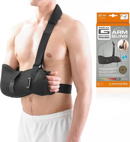 Neo-G Arm Sling, Airflow Breathable - Lightweight Shoulder Sling Helps Support and Elevate Arm, Injury Recovery, Pre/Post Surgery - Adjustable Straps - Class 1 Medical Device in Saudi Arabia