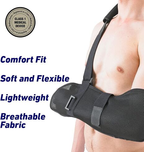 Neo-G Arm Sling, Airflow Breathable - Lightweight Shoulder Sling Helps Support and Elevate Arm, Injury Recovery, Pre/Post Surgery - Adjustable Straps - Class 1 Medical Device in Saudi Arabia