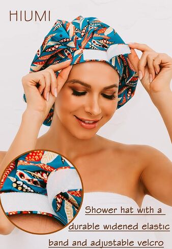 Large Shower Cap For Men,Large Shower Cap For Women Long Hair,Reusable Shower Cap for Braids,Dreads,Curls, Locs, Curly，Wave，Hair Cap for Shower,Washable and Adjustable,Black in Saudi Arabia