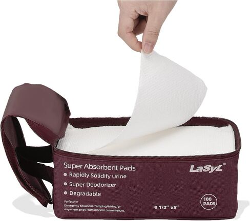 Commode Liners-Disposable Bedside Commode Liners for Adult Toilet Chair Bucket, Portable & Camping Toilet Bags-Value Pack Medical Grade No Leaks 100 Pack Universal Fit in Kuwait