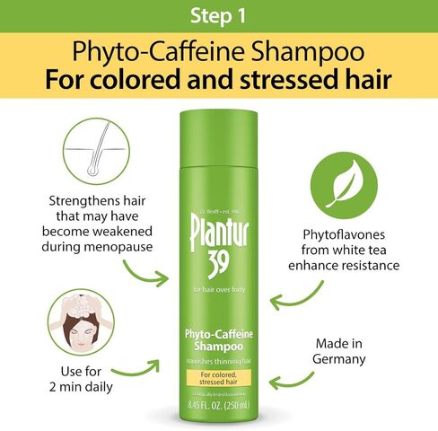 Plantur 39 Color Brown Intensity Set - Phyto-Caffeine Shampoo (8.45 fl oz) and Conditioner (5.07 fl oz) in Kuwait