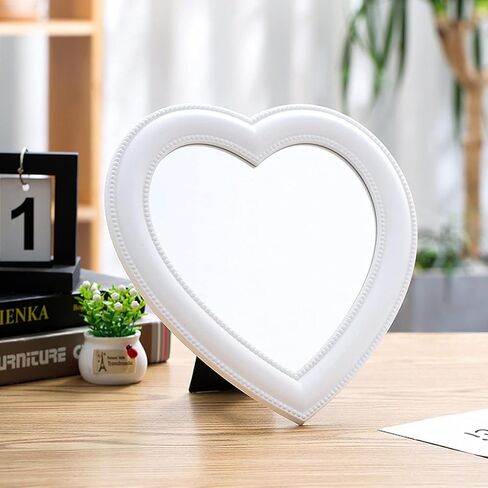 BinaryABC Heart Makeup Mirror Cosmetic Mirror Wall Desktop Small Mirror Bedroom Mirror (Light Pink) in Saudi Arabia