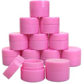Beauticom 12 Pieces 7G/7ML (0.25oz) Black Sturdy Thick Double Wall Plastic Container Jar with Foam Lined Lid for Lotion, Creams, Toners, Lip Balms, Makeup Samples - BPA Free