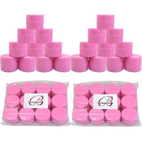 Beauticom 12 Pieces 7G/7ML (0.25oz) Black Sturdy Thick Double Wall Plastic Container Jar with Foam Lined Lid for Lotion, Creams, Toners, Lip Balms, Makeup Samples - BPA Free in Saudi Arabia