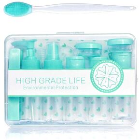 Tsa Approved Travel Toiletries Bottles/Containers Kit (LEAKPROOF BPA FREE) Travel Essentials Accessories - 13 Pieces/Clear Case in Saudi Arabia