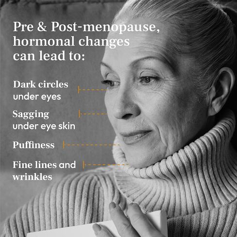 PUREANCE Organic Eye Cream for Dark Circles and Puffiness for Menopausal Skin I Anti Aging Eye Cream for Women with Kakadu Plum I Reduces Dark Circles and Under Eye Bags 0.5 Fl Oz in Saudi Arabia