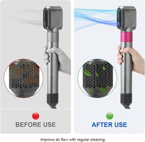 فرشاة تنظيف فلتر LANMU متوافقة مع مصفف الشعر Dyson Airwrap / مجفف الشعر الأسرع من الصوت / مملس الشعر Airstrait / مجفف الشعر Shark FlexStyle / مجفف الشعر Laifen والمزيد in Saudi Arabia