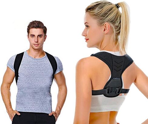 cornGee FDA Registered Posture Corrector for Women Men, Back Posture Corrector Women Men, Unique Design Spine and Back Support, Comfortable Posture Trainer, Adjustable Back Straightener, Posture Corrector Upper Back Brace, Back Brace for Posture Correctio in Kuwait