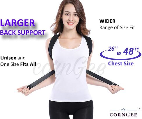 cornGee FDA Registered Posture Corrector for Women Men, Back Posture Corrector Women Men, Unique Design Spine and Back Support, Comfortable Posture Trainer, Adjustable Back Straightener, Posture Corrector Upper Back Brace, Back Brace for Posture Correctio in Kuwait