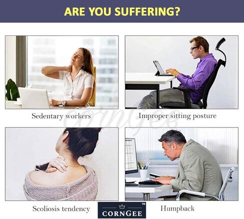 cornGee FDA Registered Posture Corrector for Women Men, Back Posture Corrector Women Men, Unique Design Spine and Back Support, Comfortable Posture Trainer, Adjustable Back Straightener, Posture Corrector Upper Back Brace, Back Brace for Posture Correctio in Kuwait