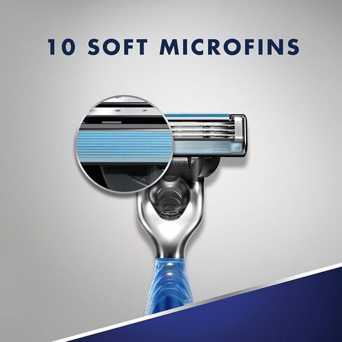 ماكينة الحلاقة جيليت بشفرات ثلاثية للرجال من جيليت مزوّدة بمقبض Handle + 2 Refills in Kuwait