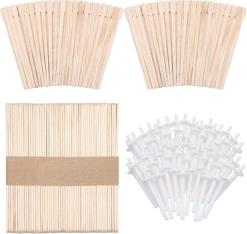 250 Pieces Wax Applicator Sticks Wood Craft Sticks for Hair Removal Eyebrow Wood Spatulas Applicator Large Small Wooden Waxing Sticks and 50 Pieces Nose Wax Applicators Sticks for Nose Hair Removal in Saudi Arabia