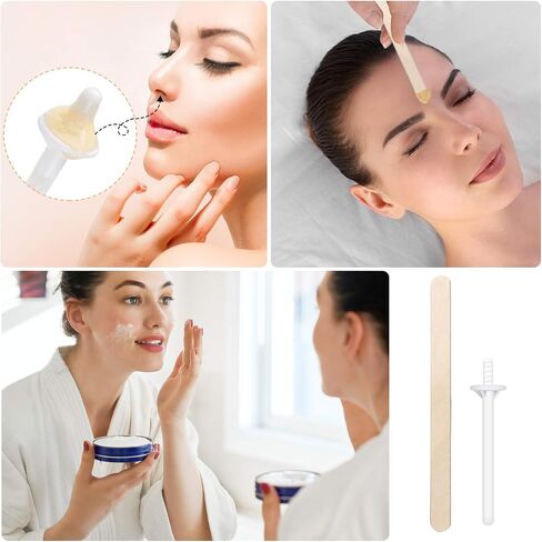 250 Pieces Wax Applicator Sticks Wood Craft Sticks for Hair Removal Eyebrow Wood Spatulas Applicator Large Small Wooden Waxing Sticks and 50 Pieces Nose Wax Applicators Sticks for Nose Hair Removal in Saudi Arabia