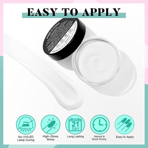 مجموعة مسحوق غمس للأظافر 12 قطعة - مجموعة مسحوق غمس أبيض 30 جرام مع 6 ألوان قاعدة لامعة لطبقة علوية منشطة لأطراف الأظافر مجموعة مسحوق غمس للأظافر الفرنسية، مجموعة مسحوق غمس الأظافر لصالونات التجميل in Kuwait