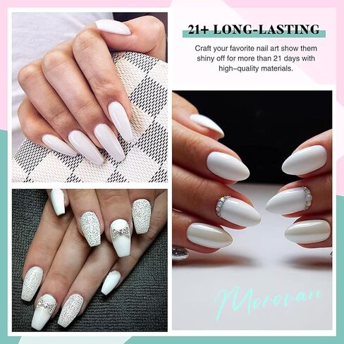 مجموعة مسحوق غمس للأظافر 12 قطعة - مجموعة مسحوق غمس أبيض 30 جرام مع 6 ألوان قاعدة لامعة لطبقة علوية منشطة لأطراف الأظافر مجموعة مسحوق غمس للأظافر الفرنسية، مجموعة مسحوق غمس الأظافر لصالونات التجميل in Kuwait
