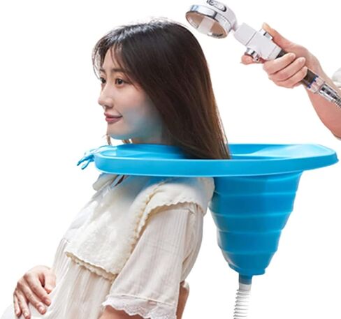 حوض شامبو محمول، صينية غسل الشعر - حوض شامبو طبي للمعاقين والنساء الحوامل وكبار السن والاطفال أثناء الجلوس على الكرسي المتحرك او الكرسي في المنزل in Kuwait