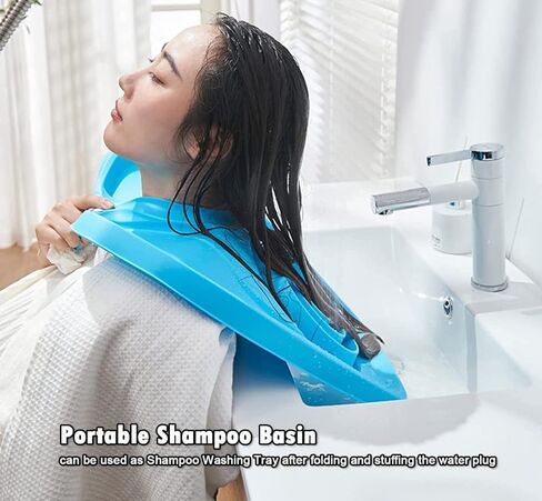 حوض شامبو محمول، صينية غسل الشعر - حوض شامبو طبي للمعاقين والنساء الحوامل وكبار السن والاطفال أثناء الجلوس على الكرسي المتحرك او الكرسي في المنزل in Kuwait