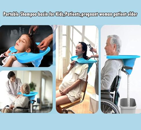 حوض شامبو محمول، صينية غسل الشعر - حوض شامبو طبي للمعاقين والنساء الحوامل وكبار السن والاطفال أثناء الجلوس على الكرسي المتحرك او الكرسي في المنزل in Kuwait