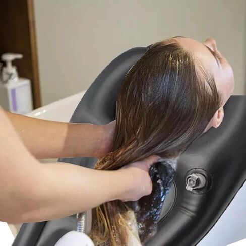 Inflatable Hair Washing Tray for Sink at Home, Portable Shampoo Basin, Inflatable Shampoo Bowl Bed Washing Basin for Elderly Disabled Injured Pregnant, Lightweight Wheelchair Tray for Kitchen Sink in Saudi Arabia