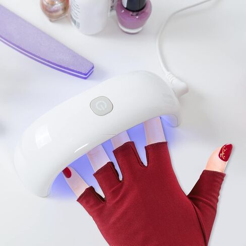 4 Pairs Anti UV Gloves for Nail Lamp Light Manicure Gloves UV Light for Gel Nails, Hand UV Protection Fingerless Gloves for Nail UV lamp in Saudi Arabia
