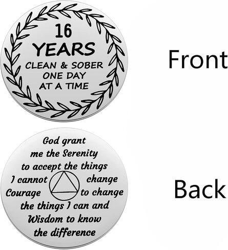 1 to 30 Year Sobriety Coin 1 to 11 Month Recovery Token Sober Anniversary AA Recovery Medallion Chip 12 Step Gifts NA OA in Kuwait