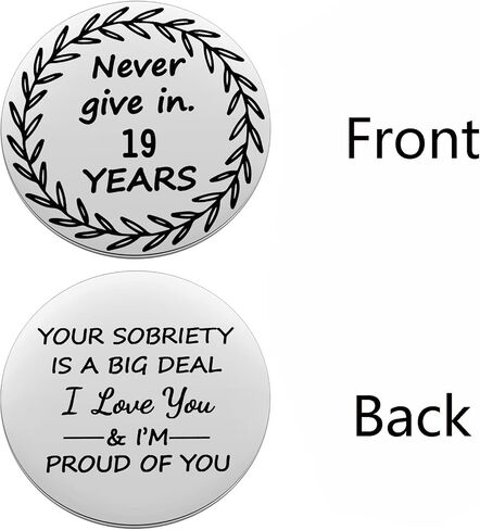 1 to 30 Year Sobriety Coin 1 to 11 Month Recovery Token Sober Anniversary AA Recovery Medallion Chip 12 Step Gifts NA OA in Saudi Arabia
