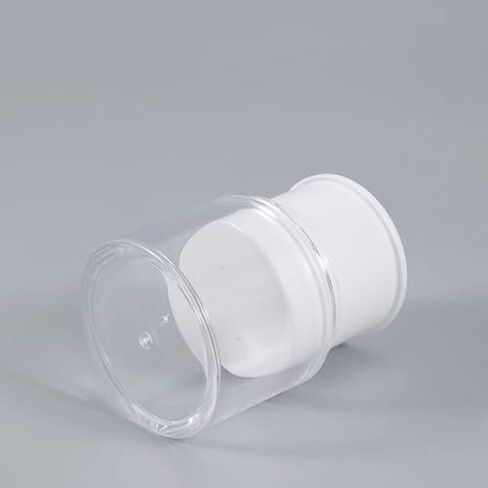 زجاجات توزيع برطمانات مضخة صغيرة بدون هواء من KEAIYYJ، حاوية مرطب للأسفل بحجم مناسب للسفر، حاويات مستحضرات تجميل فارغة قابلة لإعادة الملء لكريم الوجه للعناية بالبشرة، 50 مل/1.7 أونصة، عبوتان in Kuwait