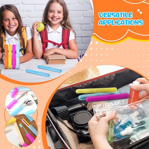 Lallisa 150 Pieces Travel Toothbrush Case Holder Bulk Portable Plastic Dust Proof Breathable Toothbrush Holder for Travel Indoor Outdoor Travel Trip Home Camping School in Kuwait