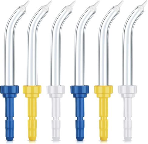 6 Pieces Replacement Periodontal Replacement Tips Compatible with Waterpik 3 Colors Periodontal Tips Dental Water Flosser Replacement Tips Flossing Tips for Water Flossers and Other Oral Irrigators in Saudi Arabia