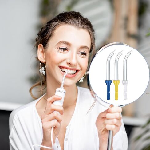 6 Pieces Replacement Periodontal Replacement Tips Compatible with Waterpik 3 Colors Periodontal Tips Dental Water Flosser Replacement Tips Flossing Tips for Water Flossers and Other Oral Irrigators in Saudi Arabia