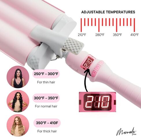 Mermade Hair | 0.9" Cutie Pro Waver | Three Barrel Curling Iron for Beach Waves in Saudi Arabia